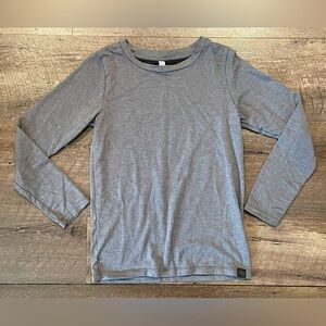 Uniqlo Boy’s Gray Heattech Extra Warm Long Sleeve Shirt Size 9-10